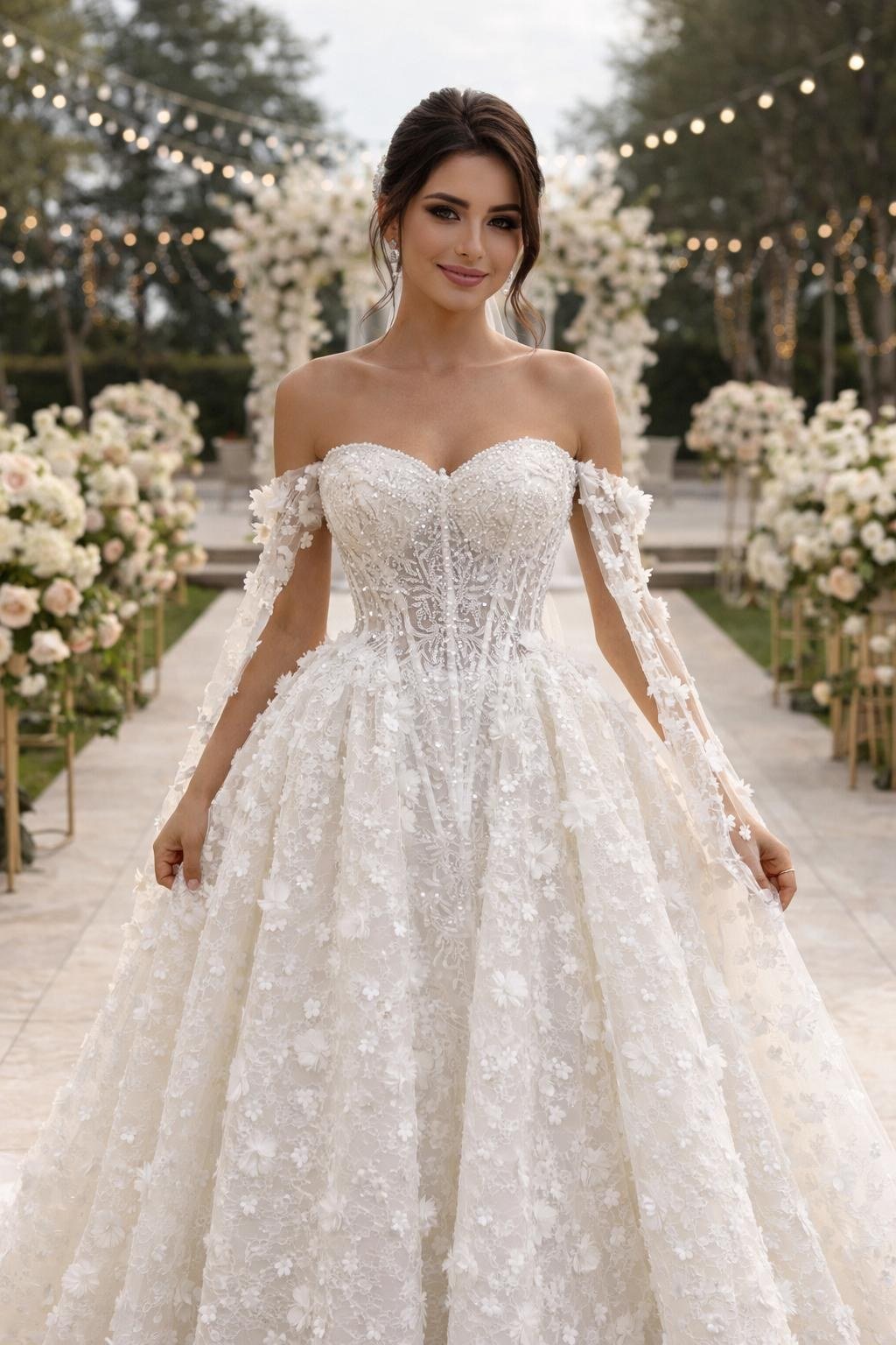 APHRODITE — فستان زفاف ثلاثي الأبعاد للحدائق