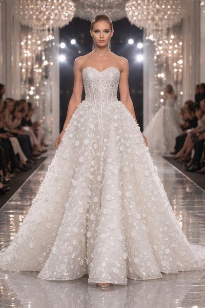 CHLORIS — Beyaz Çiçek Couture Gelinliği