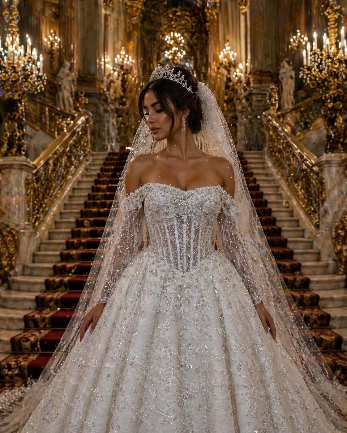 HERA — فستان زفاف إمبراطورة بخصر مرتفع